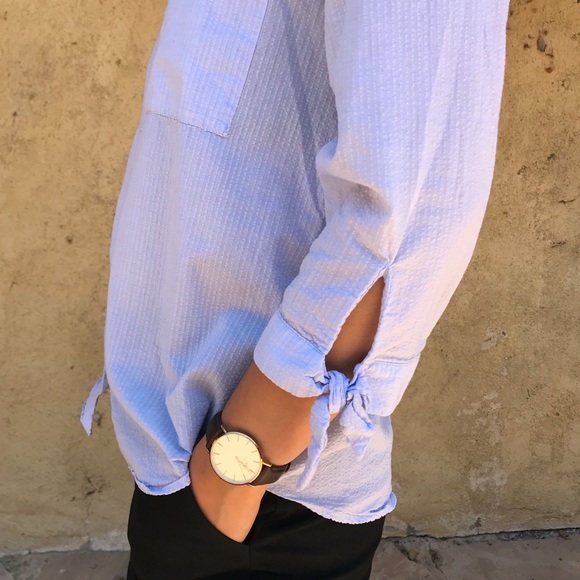 Pinstriped textured button down - Picture 3 of 4